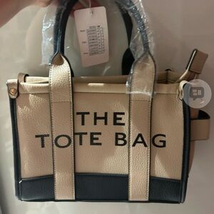 Stylish Black and Tan Tote Bag